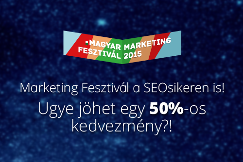 50%-os kedvezmény a Marketing Fesztiválon résztvevőknek